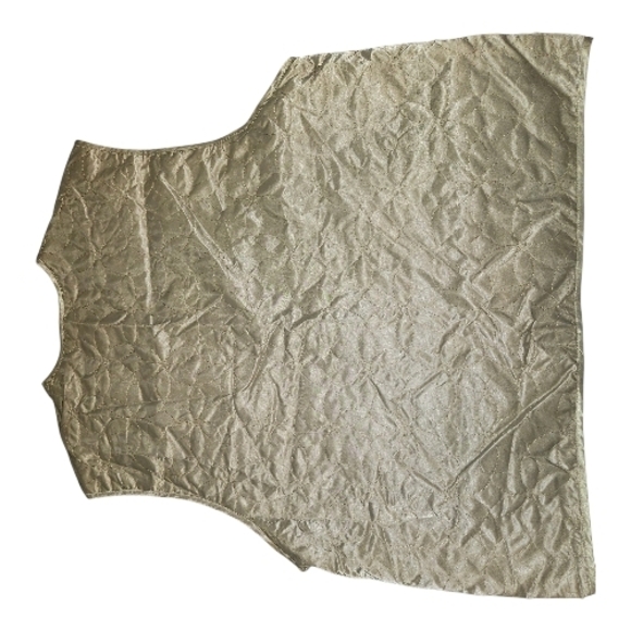 POL Women's S/M Quilted Satin Vest Champagne Gold Oversized NWOT - Picture 4 of 10